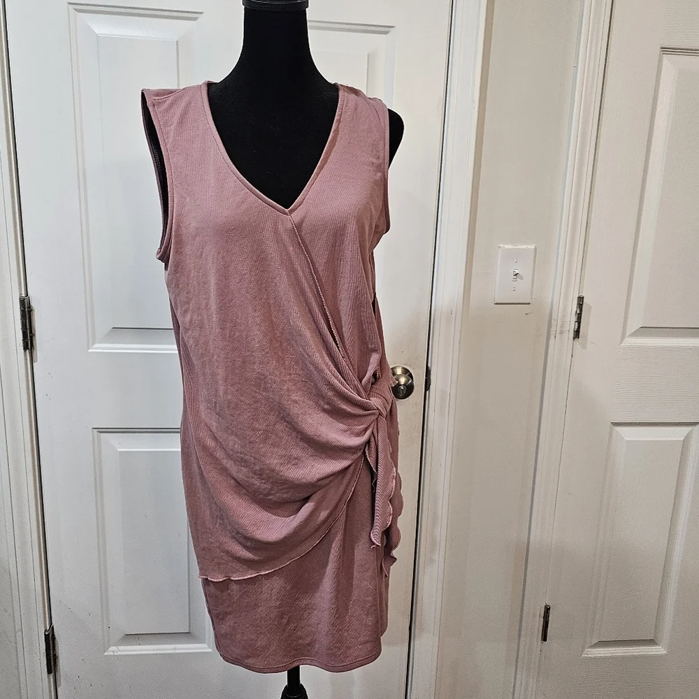 Anthropologie dress front tie knot wrap dress size medium soft girl,bohemian - Picture 3 of 11